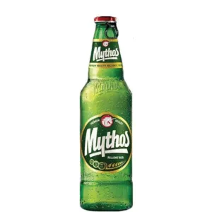Mythos 0,33l – Original griechisches Bier mit mildem, erfrischendem Geschmack.