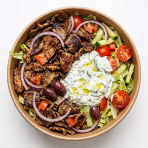 Low-Carb Gyros Box 2 mit saftigem Schweinegyros, frischem Salat und Tzatziki – GyrosExpress Berlin Neukölln