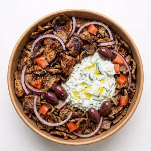 Gyros Box 3 mit 100% saftigem Schweinegyros und Tzatziki ohne Beilagen – GyrosExpress Berlin Neukölln
