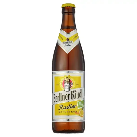 Berliner Kindl Radler Naturtrüb 0,5l – Spritziges Biermischgetränk mit Zitronennote.
